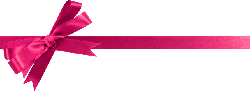 Pink gift ribbon and bow